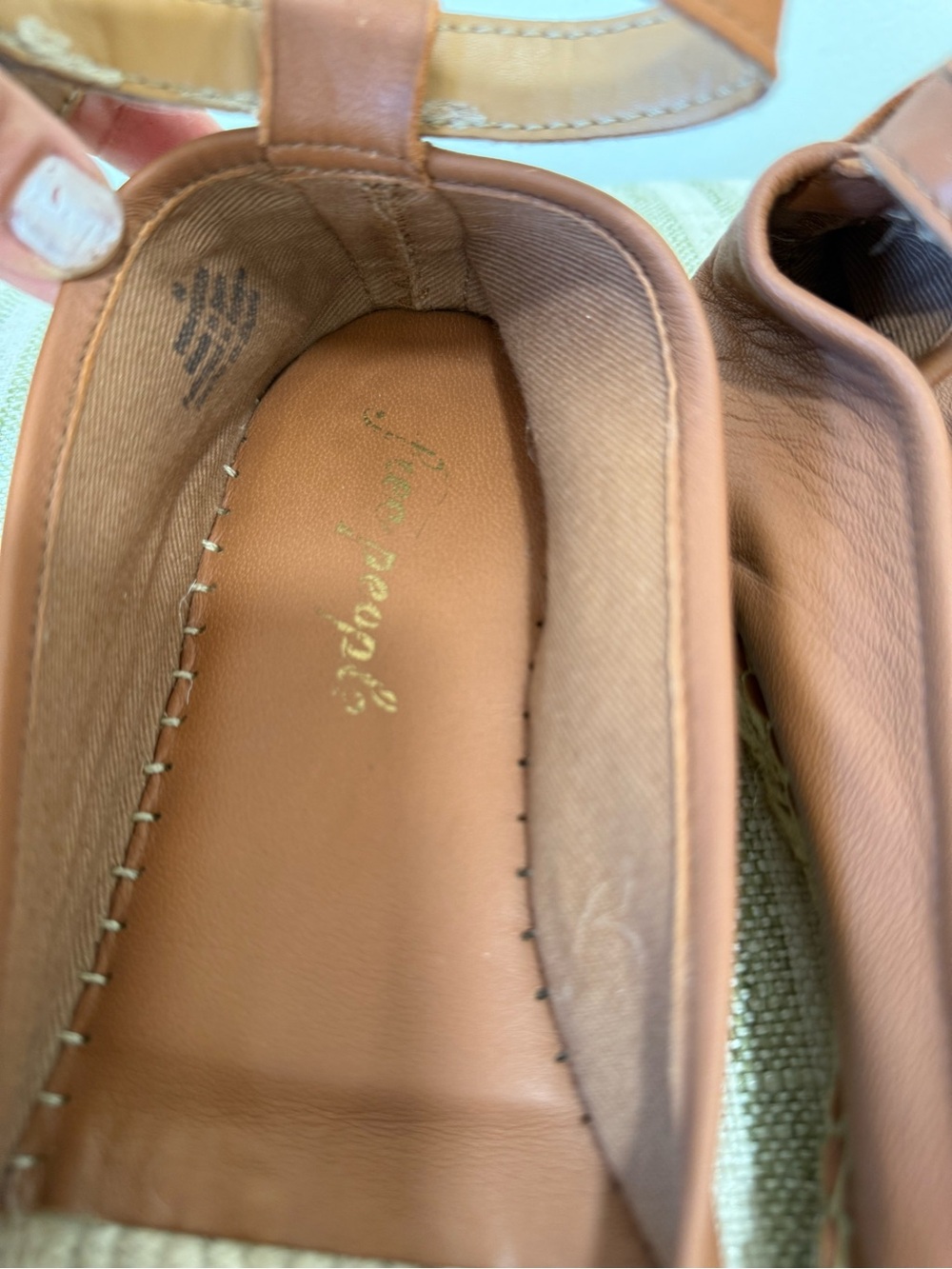 Free People Tan Leather Ankle-Strap Espadrilles - Picture 3 of 8
